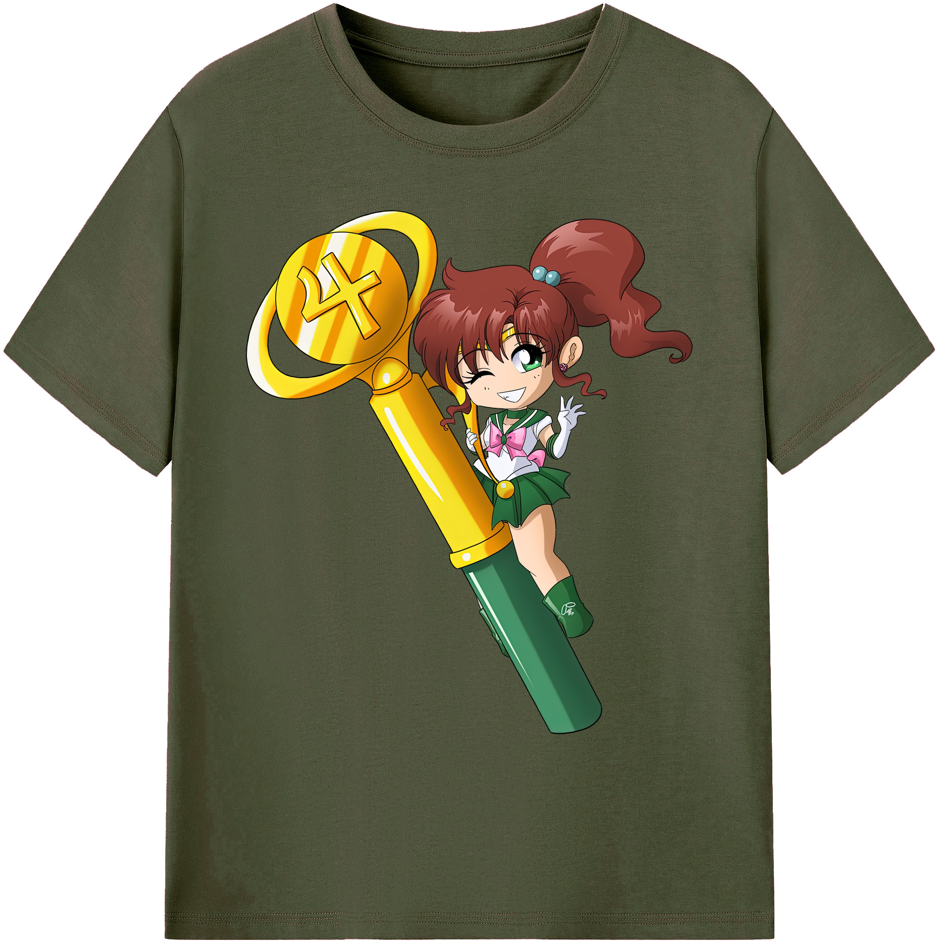 （画像用） 美少女戦士セーラームーン 木野 まこと きの まこと Sailor Moon Kino Makoto （セーラージュピター；Sailor Jupiter） 綿100％ メンズ半袖Tシャツ｜肌触りやわらか＆通気性